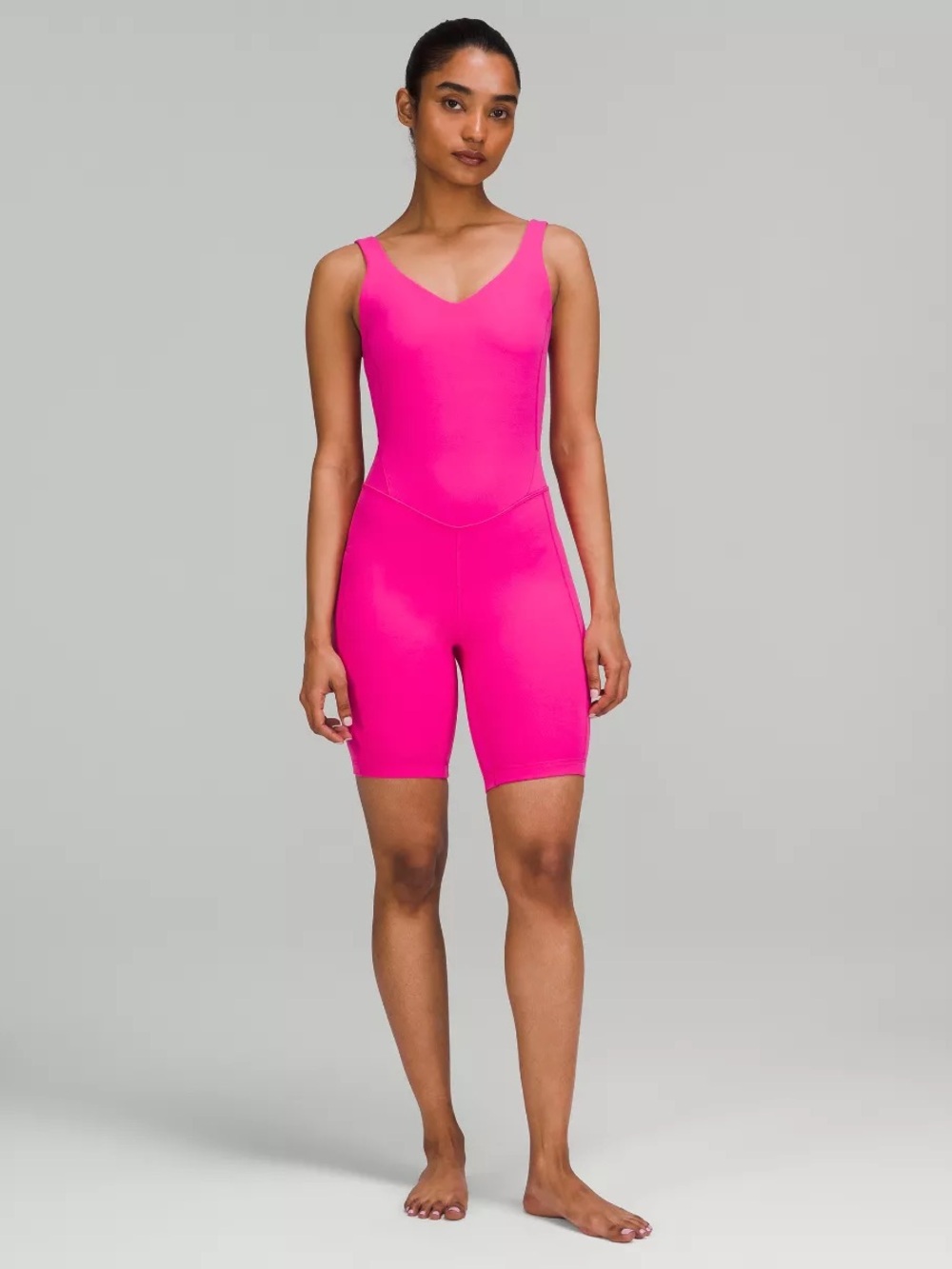 lululemon Align Bodysuit Romper 8" in Pink‎ Flare Size 2
